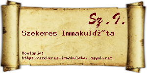 Szekeres Immakuláta névjegykártya